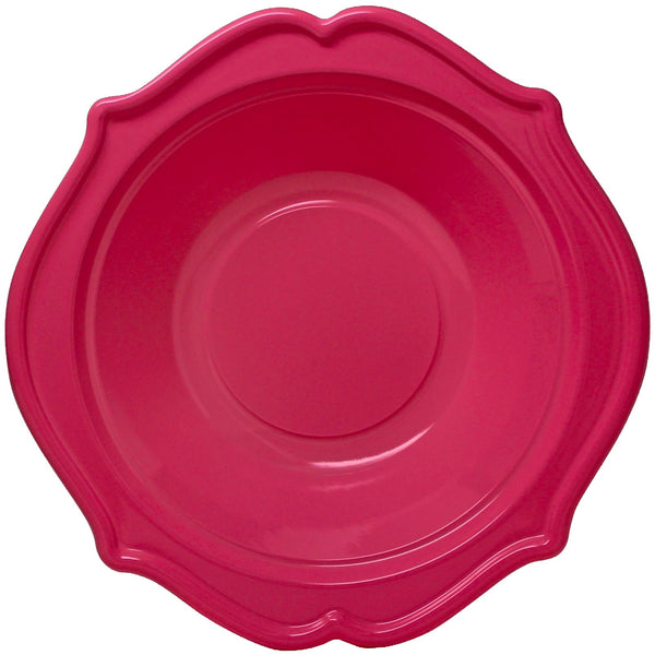 Disposable_Festive - Fuchsia Reusable Plastic Soup Bowl 400ml/13.5oz 12pc