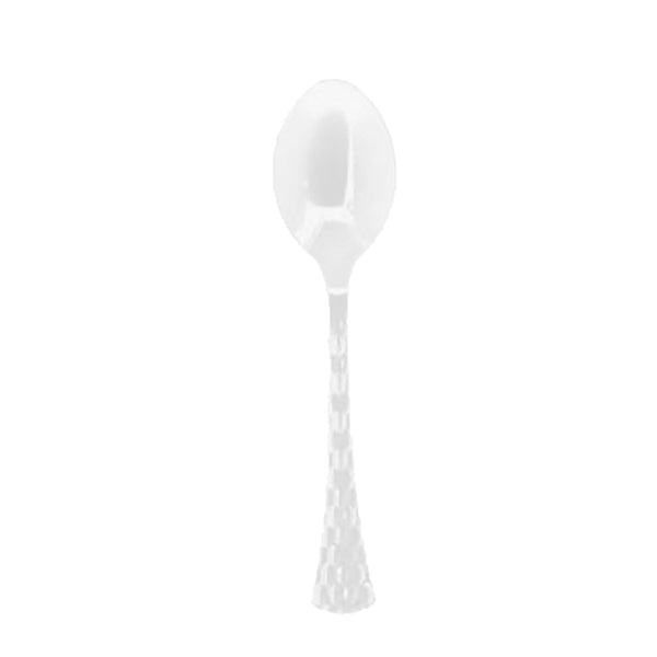 Disposable_Glamour - White Reusable Plastic Spoons 18cm/7in 50pc