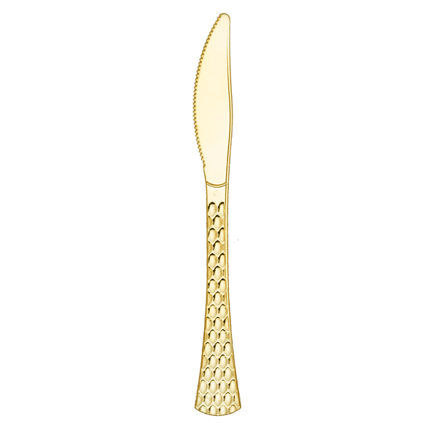 Disposable_Glamour - Gold Reusable Plastic Knives 20pc