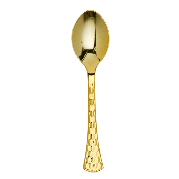 Disposable_Glamour - Gold Reusable Plastic Spoons 20pc