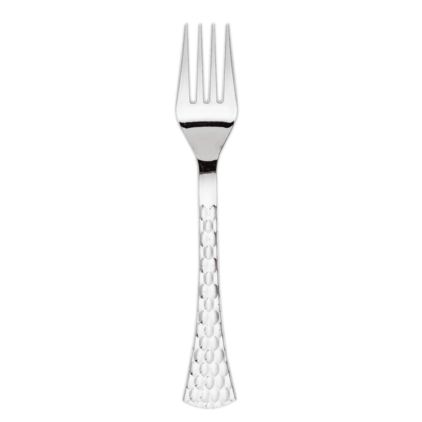 Disposable_Glamour - Silver Reusable Plastic Forks 20pc