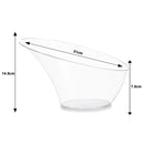 Disposable 1 Transparent Reusable Serving Bowl Small - Angled 