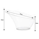 Disposable 1 Transparent Reusable Serving Bowl - Angled 