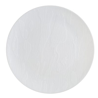 Disposable_Mahogany - White Reusable Plastic Plate 26cm/10in 10pc