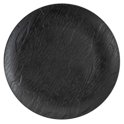 Disposable_Mahogany - Black Reusable Plastic Plate 26cm/10in 10pc