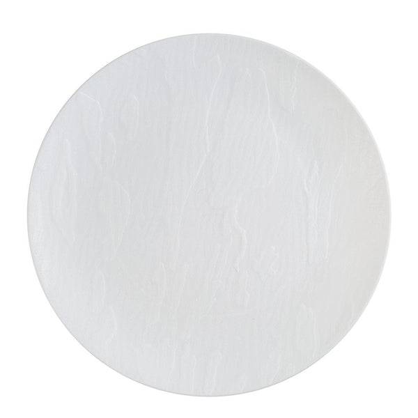 Disposable_Mahogany - White Reusable Plastic Plate 23cm/9in 10pc