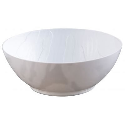 Disposable_Mahogany - White Reusable Plastic Soup Bowl 400ml/13.5oz 10pc