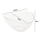 Disposable 1 Transparent Reusable Plastic Serving Bowl - Egg Shaped 