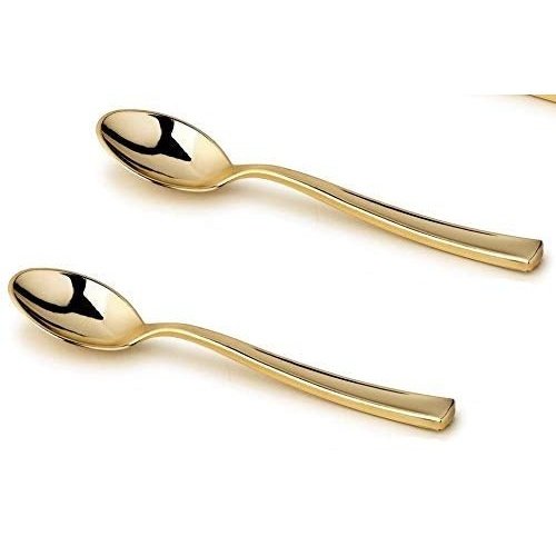 Disposable_Gold Reusable Mini Spoon 11.5cm/4.5in 24pc