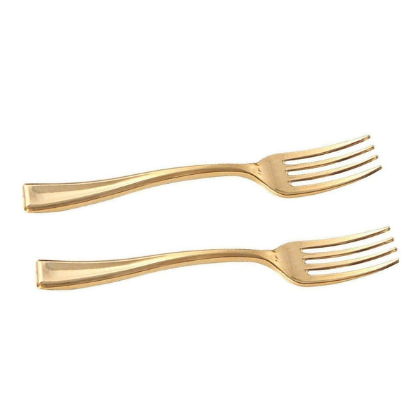 Disposable_Gold Reusable MIni Fork 11.5cm/4.5in 24pc