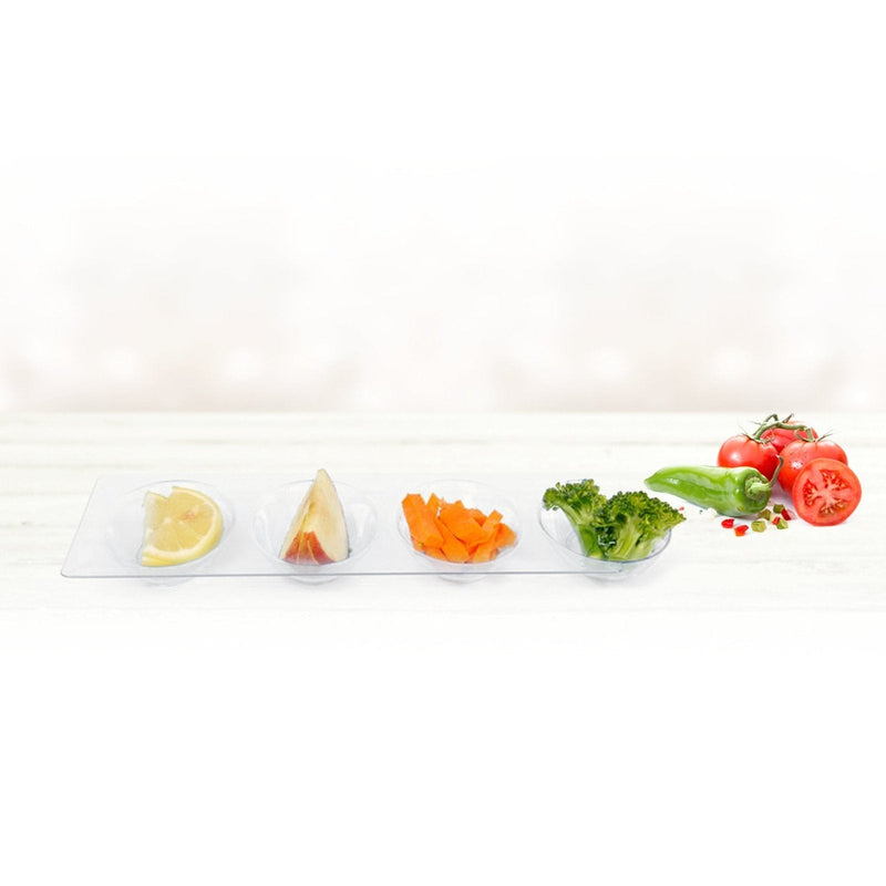 Disposable_Transparent Reusable Plastic Serving Tray 5pc