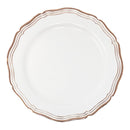 Disposable_Aristocrat - White & Rose Gold Reusable Plastic Plate 26cm/10in 10pc