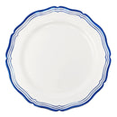 Disposable_Aristocrat - White & Blue Reusable Plastic Plate 26cm/10in 10pc