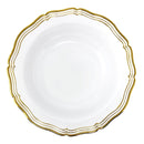 Disposable_Aristocrat - White & Gold Reusable Plastic Soup Bowl 400ml/13.5oz 10pc