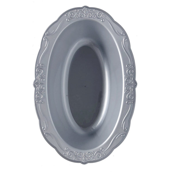 Disposable_Casual - Silver Reusable Plastic Dessert Bowl 150ml/5oz 10pc