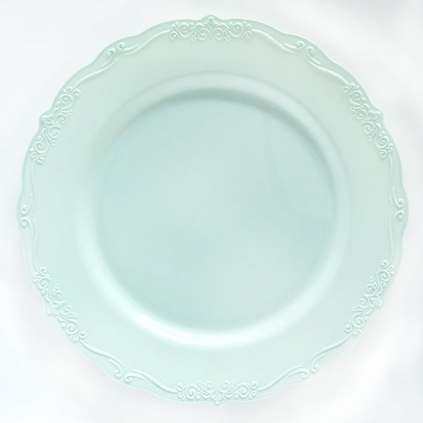 Disposable_Casual - Turquoise Reusable Plastic Plate 26cm/10in 10pc