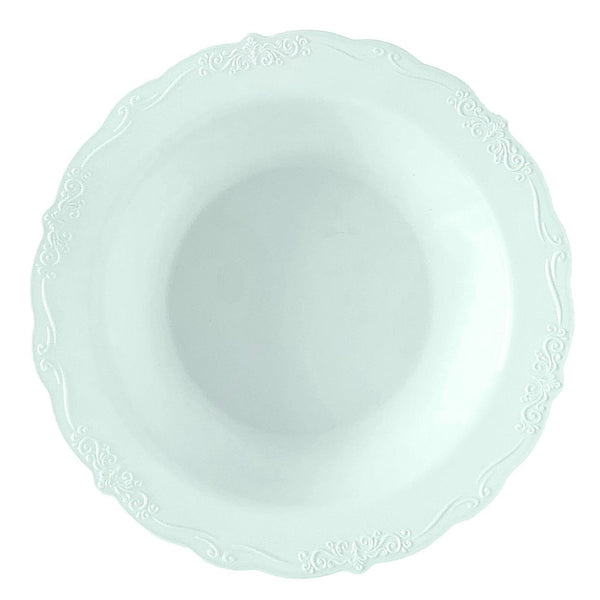 Disposable_Casual - Turquoise Reusable Plastic Soup Bowl 400ml/13.5oz 10pc