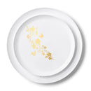 Disposable_Garden Edge - White & Gold Reusable Plastic Combo Plate 20pc