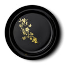 Disposable_Garden Edge - Black & Gold Reusable Plastic Combo Plate 20pc
