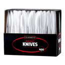 Disposable_Classico - White Reusable Plastic Knives 400pc