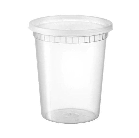 Disposable_Transparent Reusable Plastic Deli Container 1L/34oz 4pc