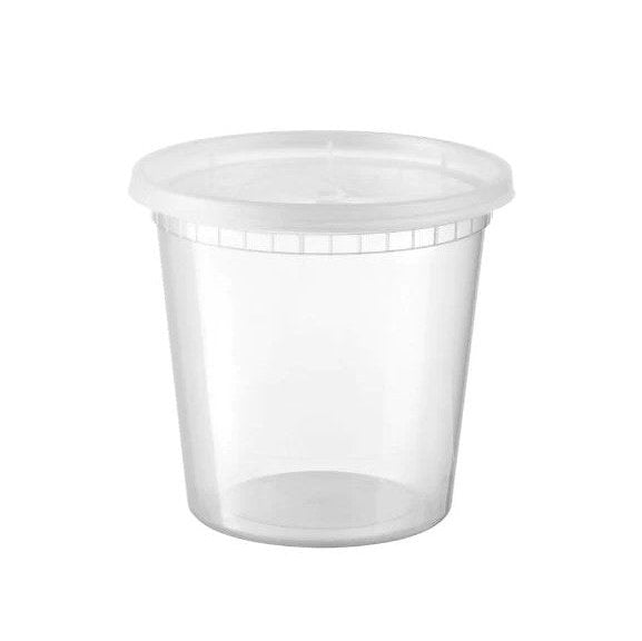 Disposable_Transparent Reusable Plastic Deli Container 700ml/23.5oz 4pc