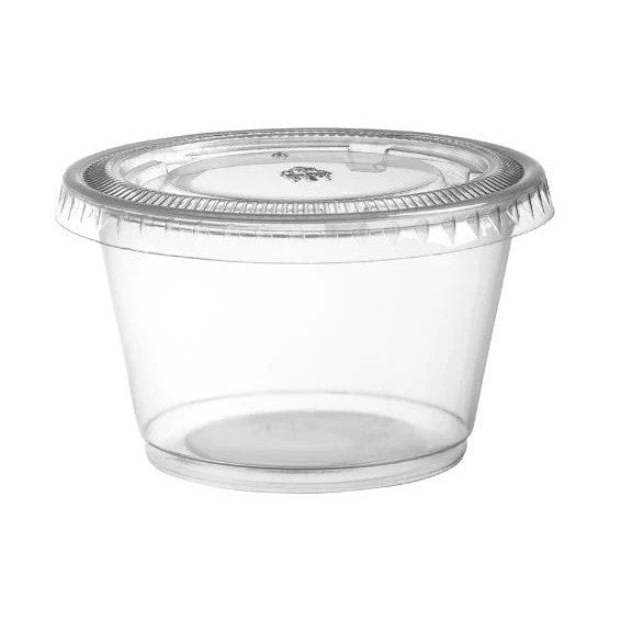 Disposable_Transparent Reusable Plastic Container Portion Cup 118ml/4oz 25pc