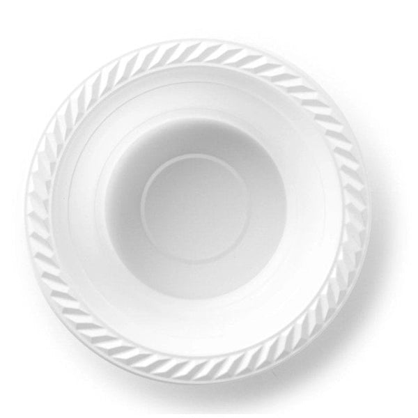 Disposable_Classico - White Reusable Plastic Soup Bowl 400ml/13.5oz 100pc