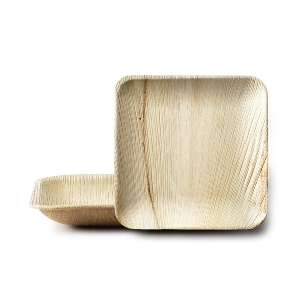 Disposable_Palm - Natural Square Reusable Palm Leaf Plate 18cm/7in 10pc