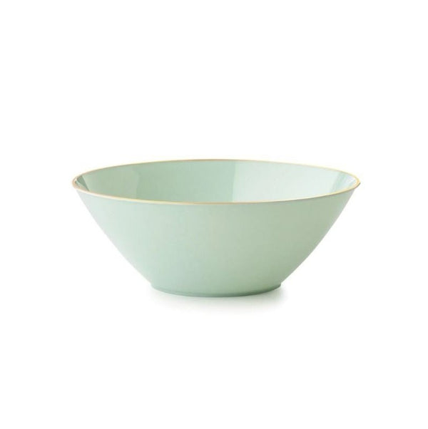 Disposable_Curve - Turquoise & Gold Reusable Plastic Soup Bowl 400ml/13.5oz 10pc