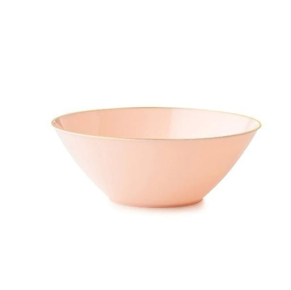 Disposable_Curve - Pink & Gold Reusable Plastic Dessert Bowl 150ml/5oz 20pc