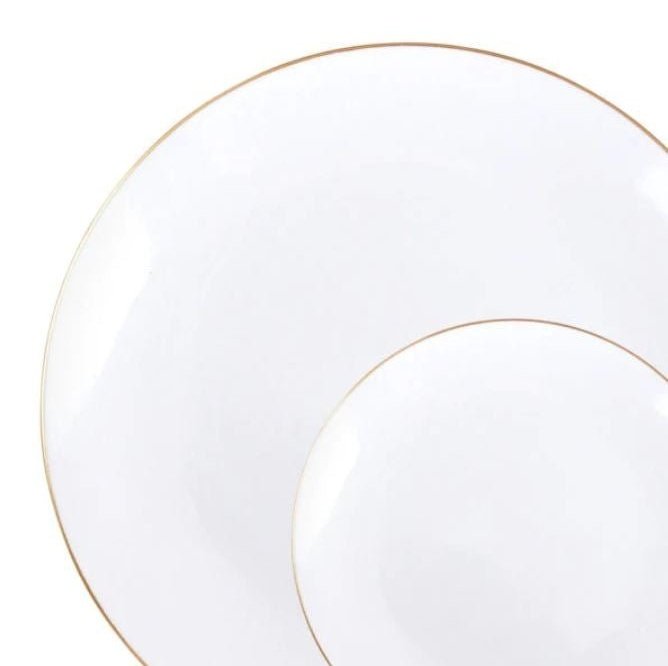 Assiette Minéral Plastique Réutilisable Premium Blanc 20cm - Polydis