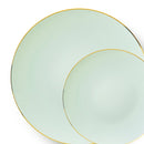 Disposable_Classic - Turquoise & Gold Reusable Plastic Combo Plate 32pc