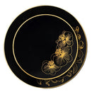 Disposable_Orchid - Black & Gold Reusable Plastic Combo Plate 32pc