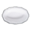 Disposable_Aristocrat - White & Silver Reusable Plastic Dessert Bowl 150ml/5oz 10pc