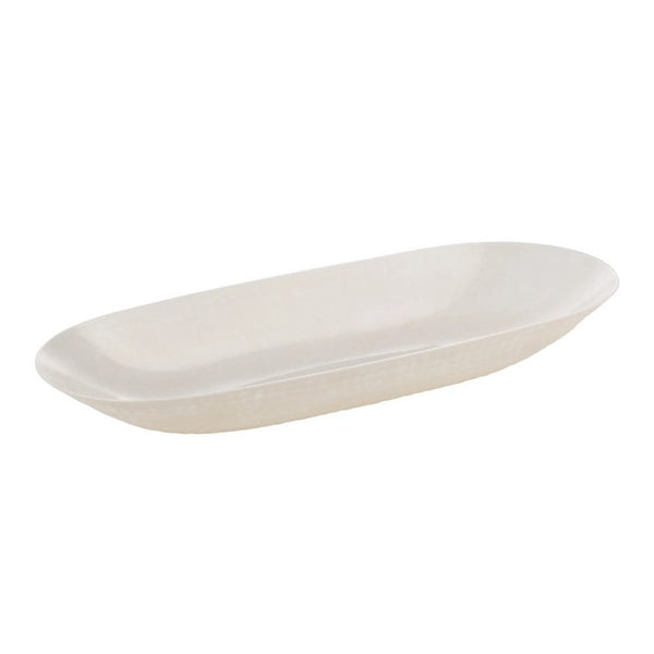 Disposable 1 Pearl Reusable Plastic Serving Tray - Pebbled 