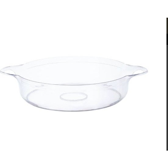 Disposable 1 Transparent Reusable Plastic Serving Buffet Tray - Buffet 