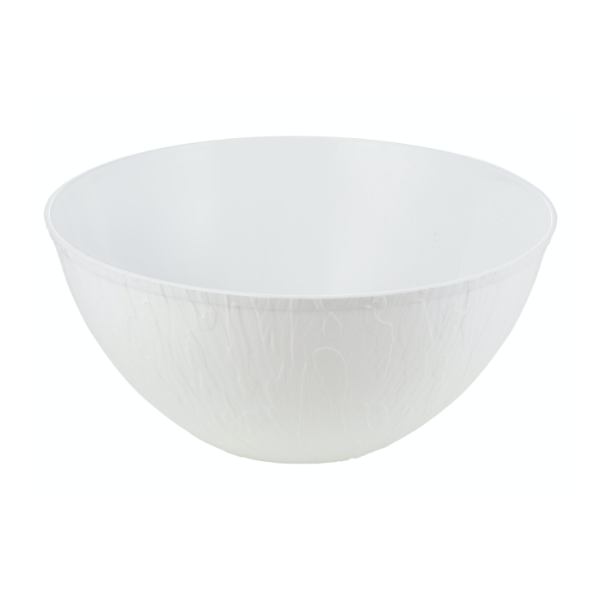 Disposable_Mahogany - White Reusable Serving Bowl 2.5Lt/85oz 1pc