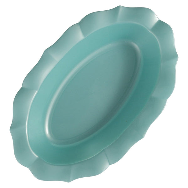 Disposable_Scallop - Turquoise Reusable Plastic Dessert Bowl 150ml/5oz 10pc