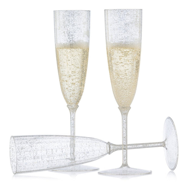 Disposable_Silver Reusable Champagne & Cocktail Cups 170ml/5.5oz 8pc