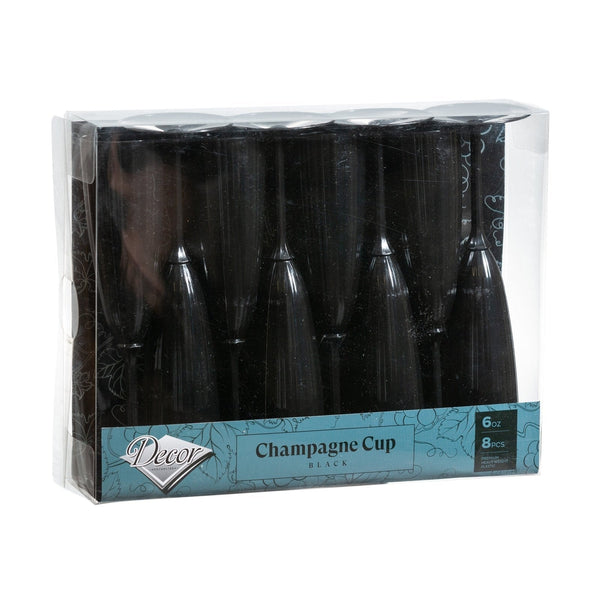 Disposable_Black Reusable Champagne & Cocktail Cups 170ml/5.5oz 8pc