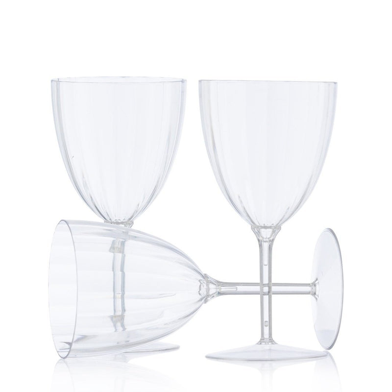Disposable_Elegant - Transparent Reusable Wine Cups 88ml/3oz 8pc