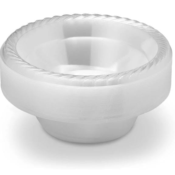 Disposable_Classico - Transparent Reusable Plastic Soup Bowl 400ml/13.5oz 40pc