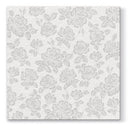 Disposable_Silver Napkin 40x40cm/15.5in 50pc - Airlaid Subtle Roses