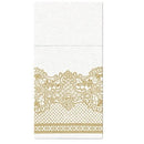 Disposable_White Pocket Napkin 40x40cm 1/8 Folding/15.5in 25pc - Airlaid Royal Lace