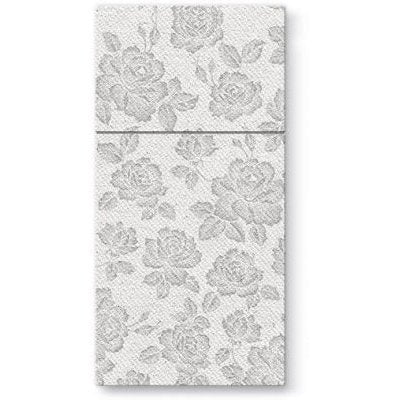 Disposable_Silver Pocket Napkin 40x40cm 1/8 Folding/15.5in 25pc - Airlaid Subtle Rose