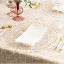 Disposable 2 Transparent & Gold Reusable Plastic Charger Plate 33 Cm - Beaded 