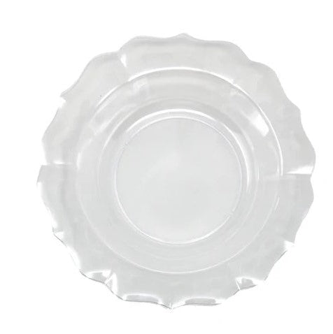 Disposable 10 Transparent Reusable Plastic Soup Bowl - Scallop 