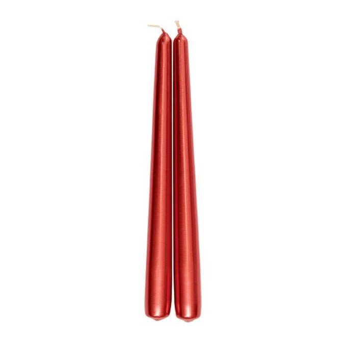 Disposable_Red Candles 24cm/9.5in 8pc