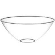 Disposable 1 Transparent Reusable Plastic Serving Bowl - Curve 